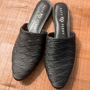 New Katy Perry Black Mules, size 7.5